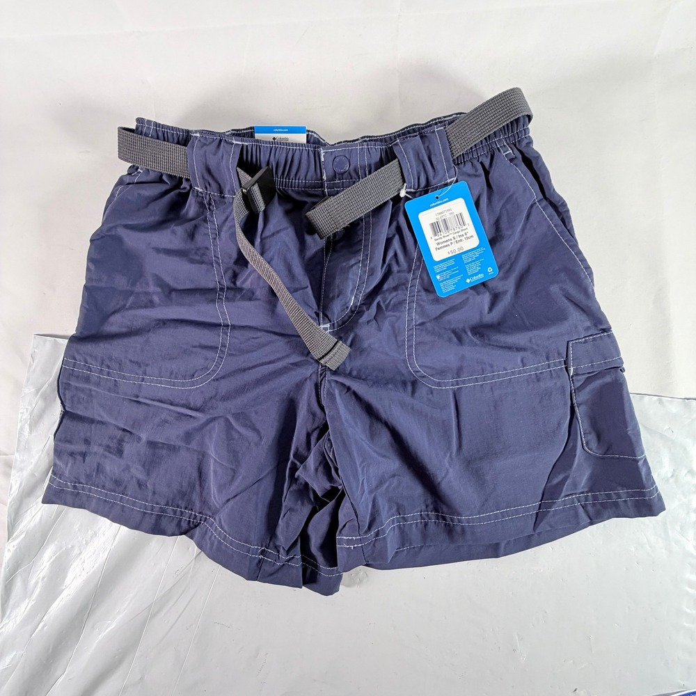 Columbia Womens Sandy River Cargo Shorts Navy Size S 6in Inseam NWT